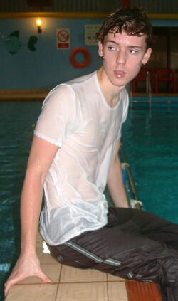tee shirt in pool